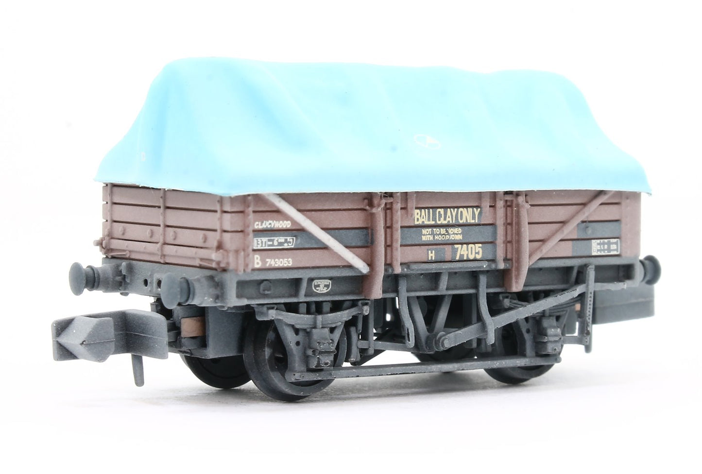 Pre-Owned China Clay Wagon BR Bauxite with Hood No.743053 - Weathered