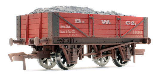 B W Co 4 Plank Wagon No.1100 - Weathered