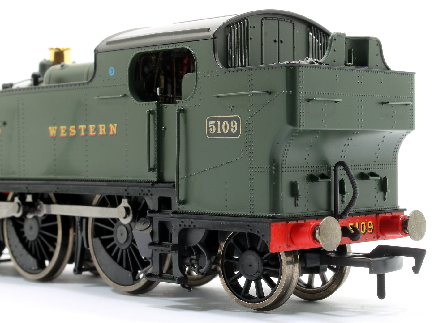 Large Prairie 2-6-2 Tank Locomotive #5109 in Green lettered Great Western