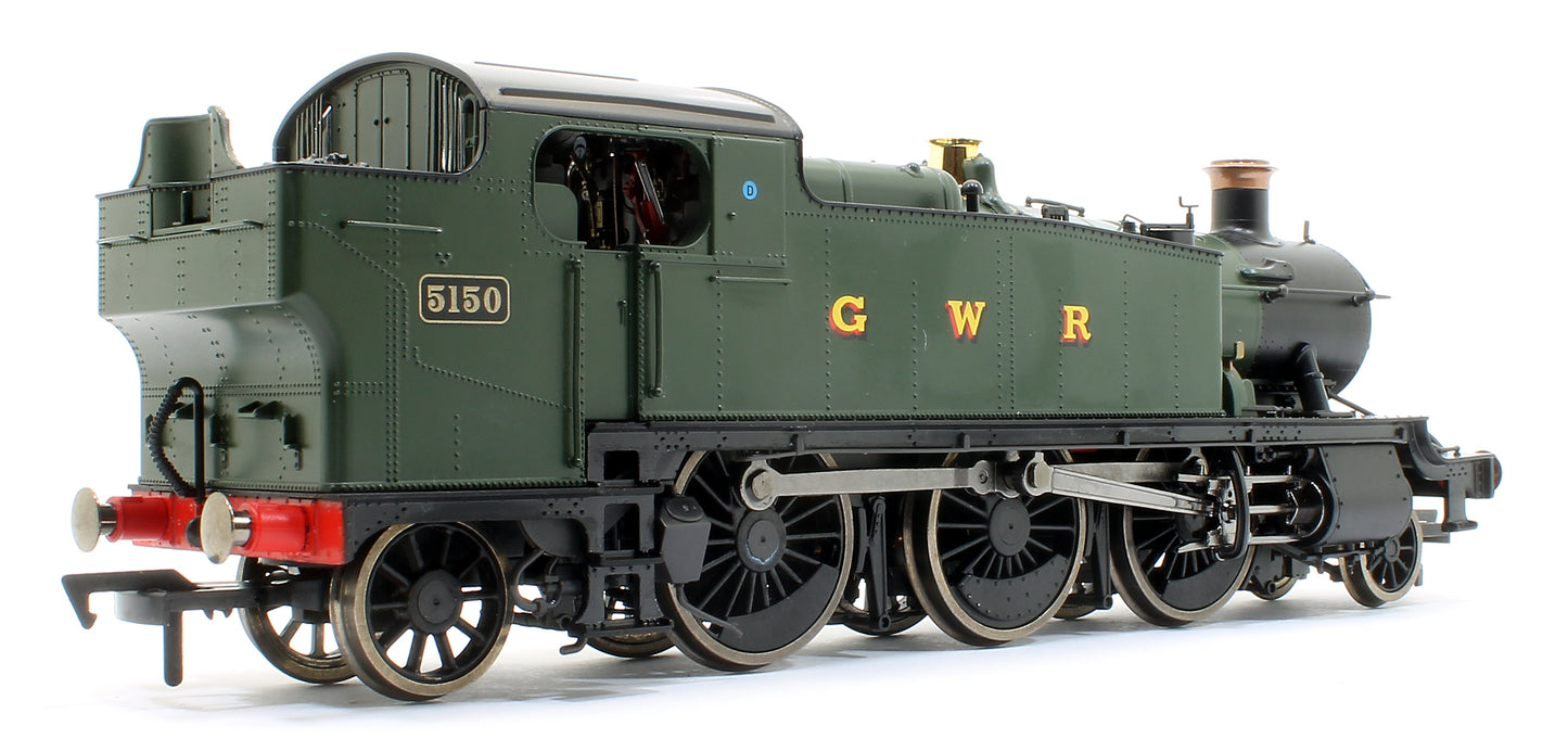 Large Prairie 2-6-2 Tank Locomotive #5150 in Green lettered GWR