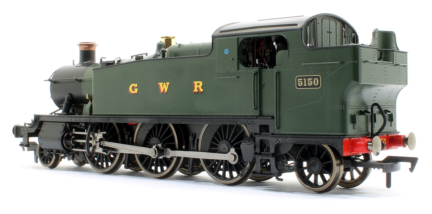 Large Prairie 2-6-2 Tank Locomotive #5150 in Green lettered GWR