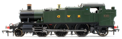 Large Prairie 2-6-2 Tank Locomotive #5150 in Green lettered GWR