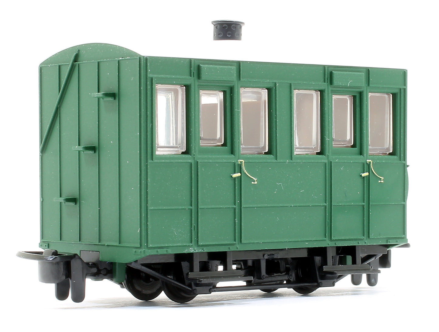 GR-500UG - GVT 4-wheel enclosed side coach - plain green