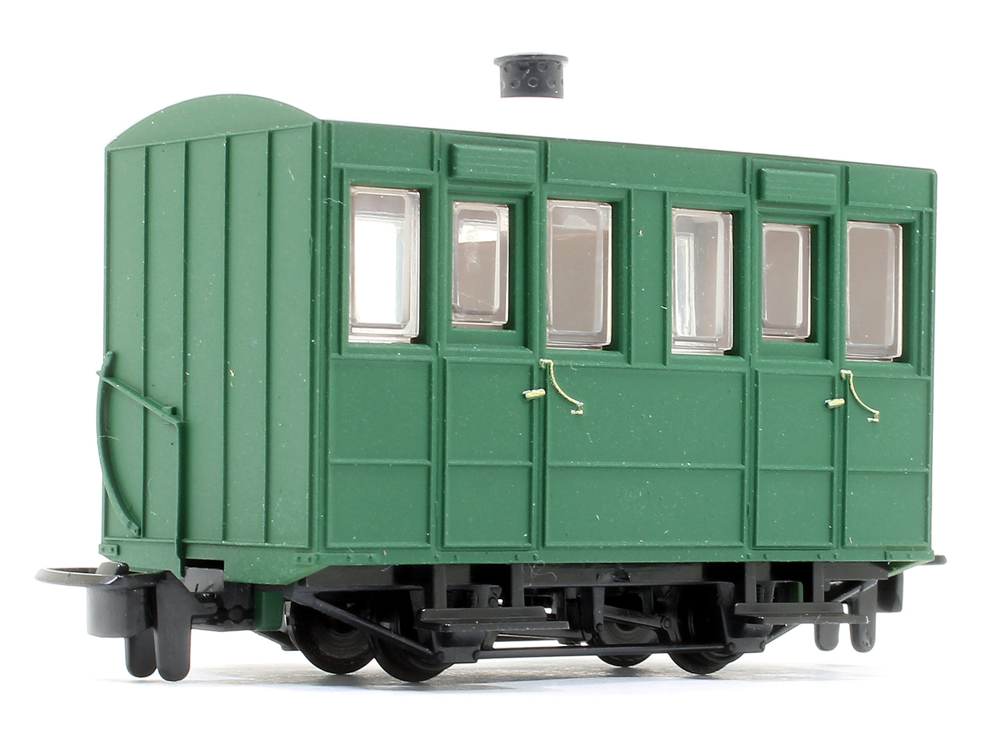 GR-500UG - GVT 4-wheel enclosed side coach - plain green