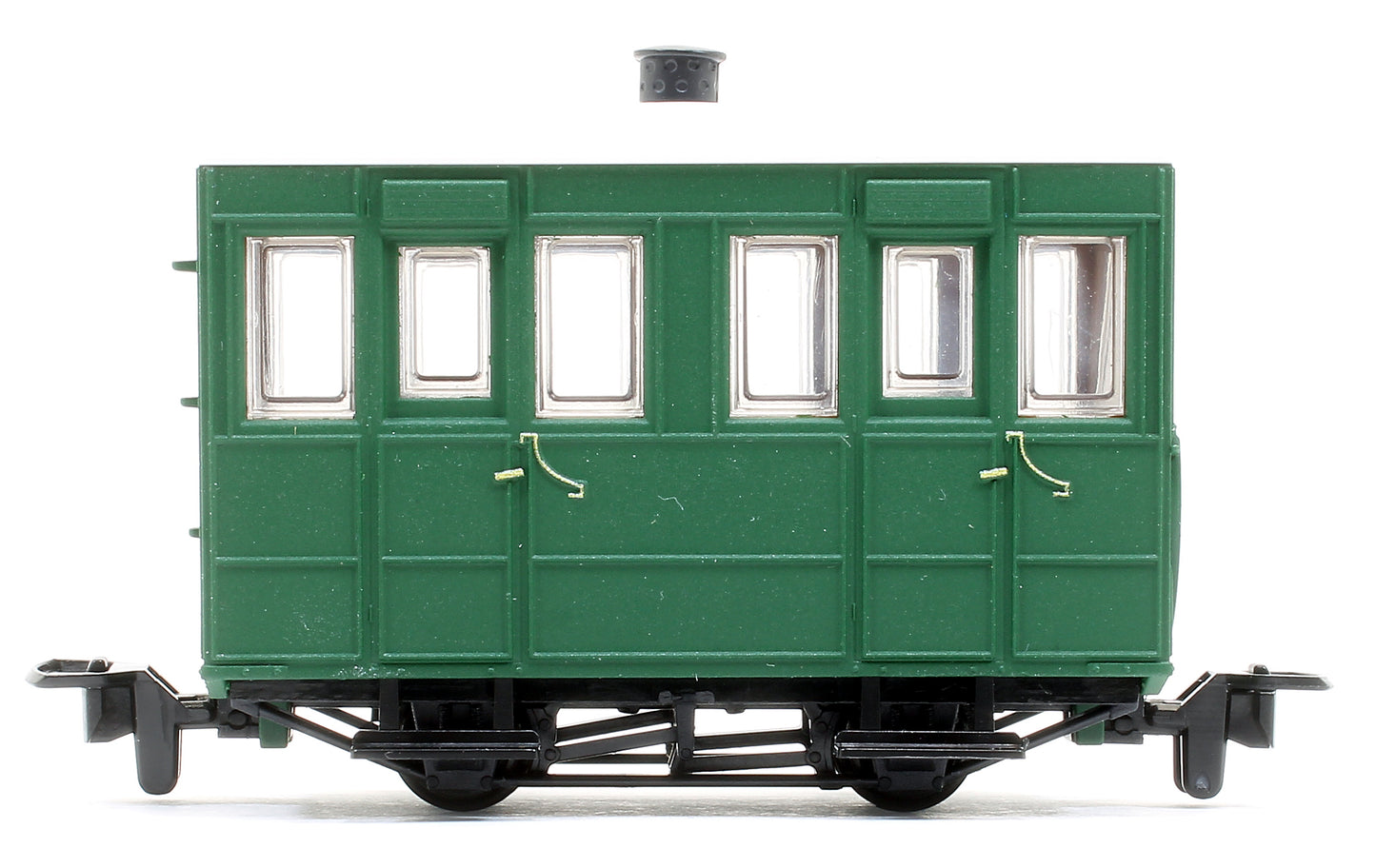 GR-500UG - GVT 4-wheel enclosed side coach - plain green