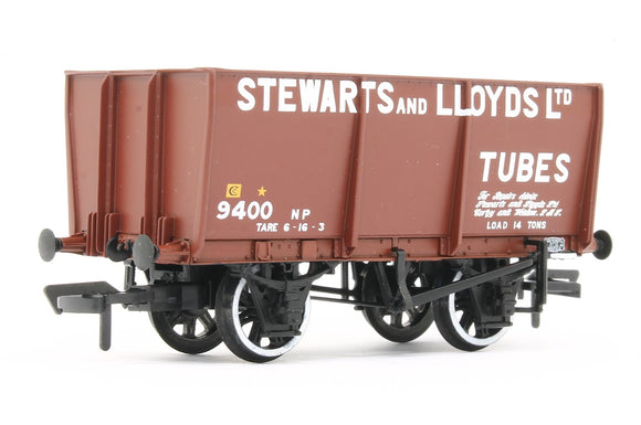 16T Steel Slope-Sided Mineral Wagon 'Stewart & Lloyds' Red