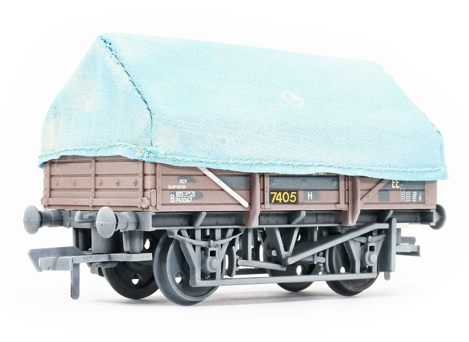 5 Plank China Clay Wagon BR Bauxite (TOPS) With Hood