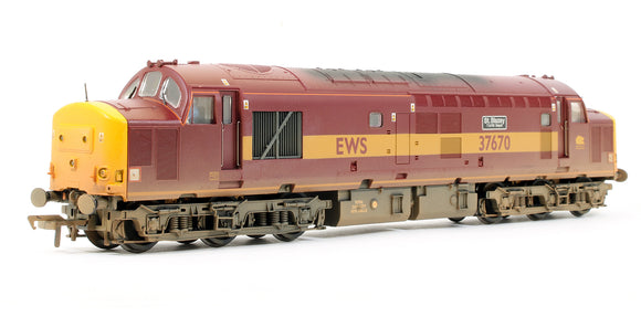 Pre-Owned Class 37/5 37670 EWS 'St. Blazey T&RS Depot Diesel Locomotive Weathered (Exclusive Edition)