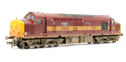Pre-Owned Class 37/5 37670 EWS 'St. Blazey T&RS Depot Diesel Locomotive Weathered (Exclusive Edition)