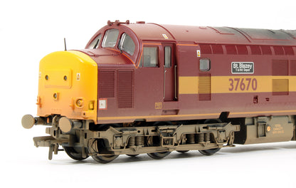 Pre-Owned Class 37/5 37670 EWS 'St. Blazey T&RS Depot Diesel Locomotive Weathered (Exclusive Edition)