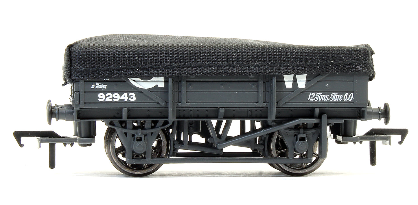 Pre-Owned Set Of 3 China Clay Wagons With Flat Hoods GWR Grey