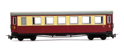 Pre-Owned 394-001 Steel Bodied Third Bogie Coach Maroon & Cream No.101