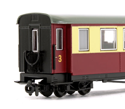 Pre-Owned 394-001 Steel Bodied Third Bogie Coach Maroon & Cream No.101
