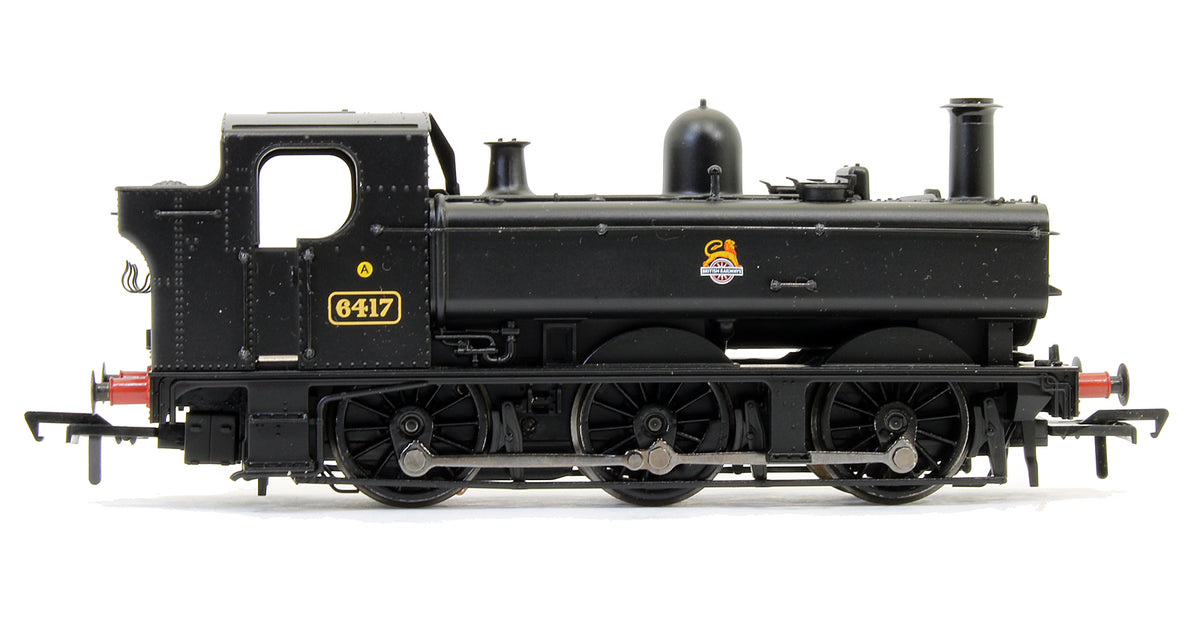 Class 64XX Pannier Tank 6417 BR Black Early Emblem Steam Locomotive