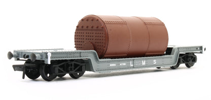 Pre-Owned 45T Bogie Well Wagon LMS Grey 189994 with load