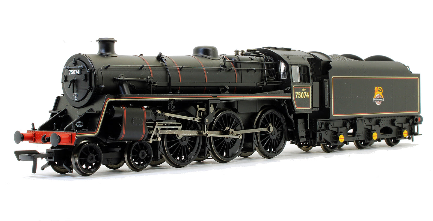 Pre-Owned Standard Class 4MT 75074 BR1B Tender BR Lined Black Early Emblem (DCC Fitted)
