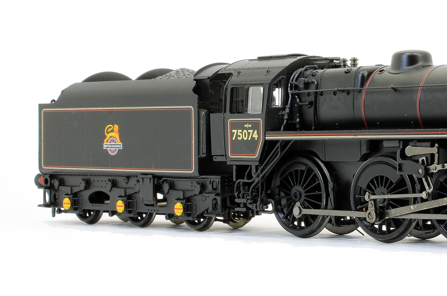 Pre-Owned Standard Class 4MT 75074 BR1B Tender BR Lined Black Early Emblem (DCC Fitted)