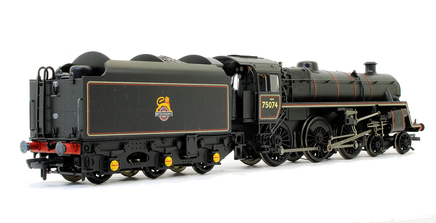 Pre-Owned Standard Class 4MT 75074 BR1B Tender BR Lined Black Early Emblem (DCC Fitted)