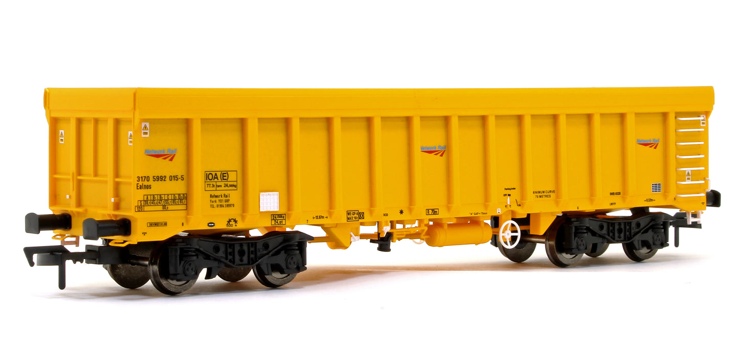 Pre-Owned 4F-045-014 IOA Ballast Wagon Network Rail Yellow 3170 5992 015-5