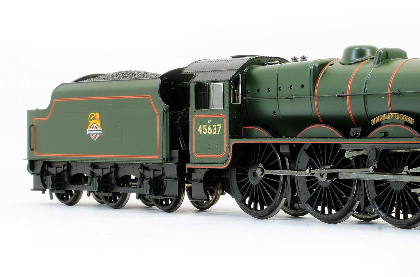 Pre-Owned Jubilee Class 45637 'Windward Islands' Stanier Tender BR Green Steam Locomotive