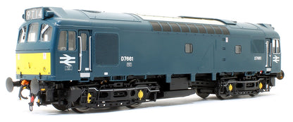 Class 25/3 - D7661 BR Early Blue with small yellow panels