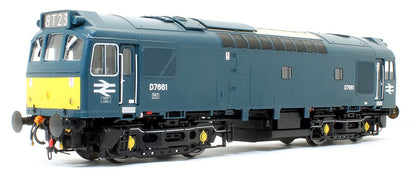 Class 25/3 - D7661 BR Early Blue with small yellow panels Diesel Locomotive