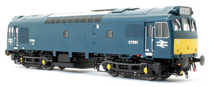 Class 25/3 - D7661 BR Early Blue with small yellow panels Diesel Locomotive