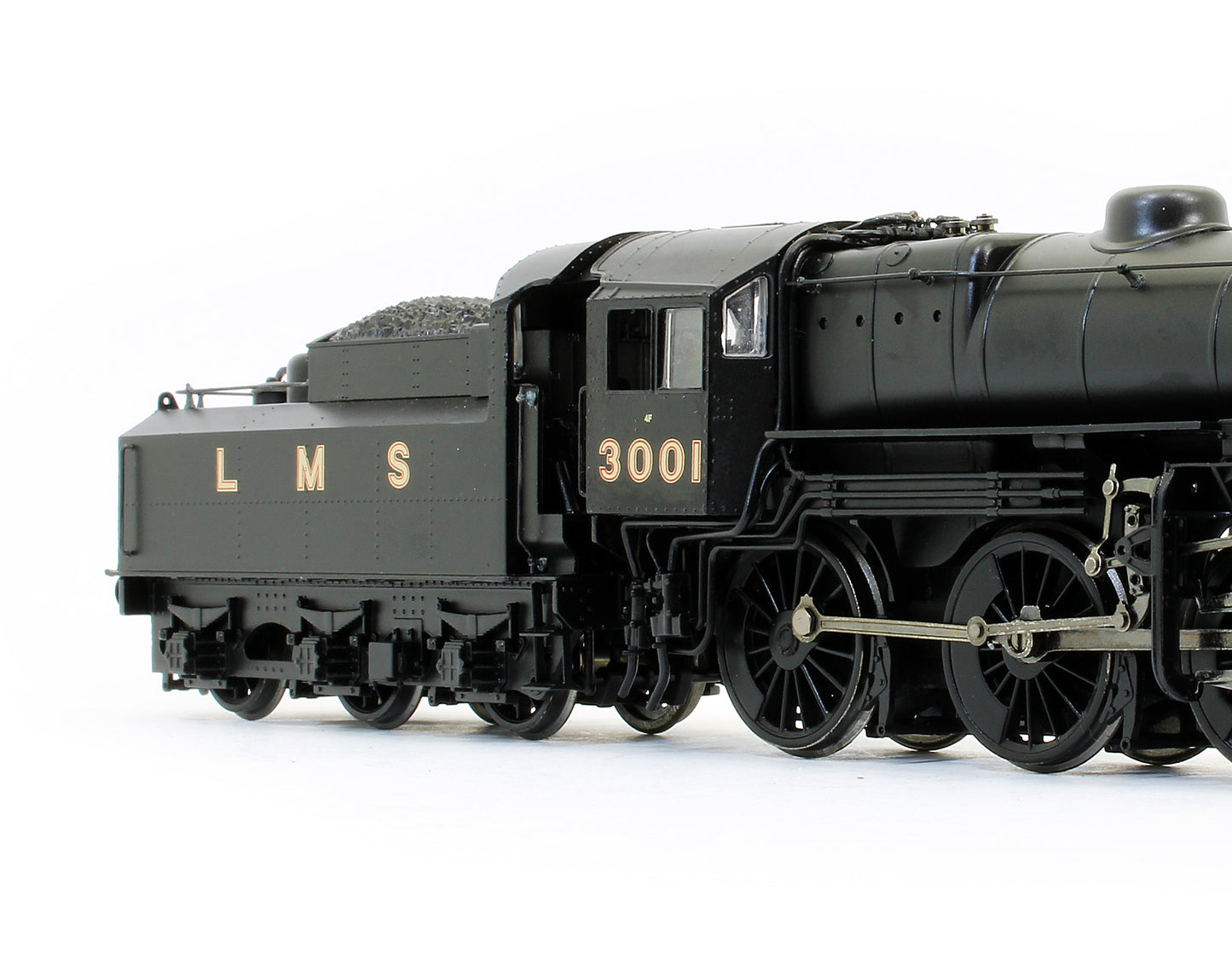 Pre-Owned 32-575 Ivatt Class 4 3001 LMS Black Double Chimney Steam Locomotive