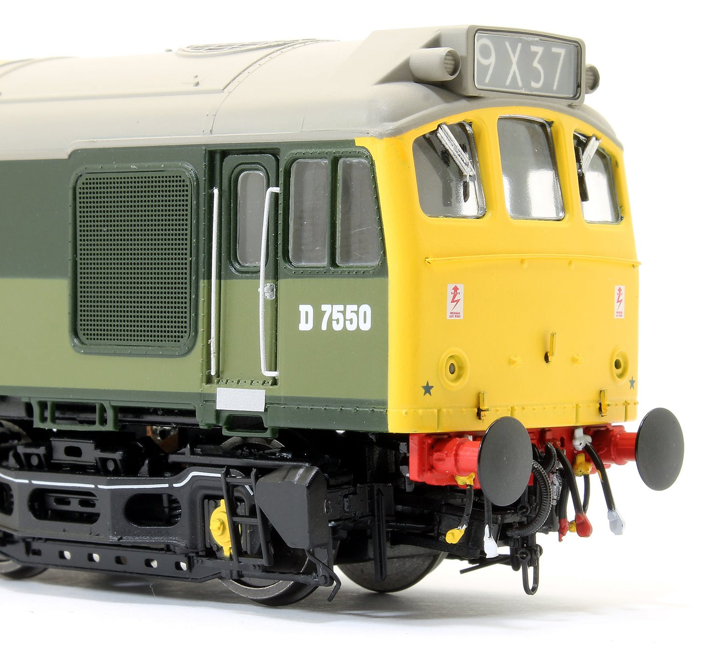 Pre-Owned Class 25/3 - D7550 BR Two Tone Green with full yellow ends and BR Blue data panel Diesel Locomotive - DCC Sound