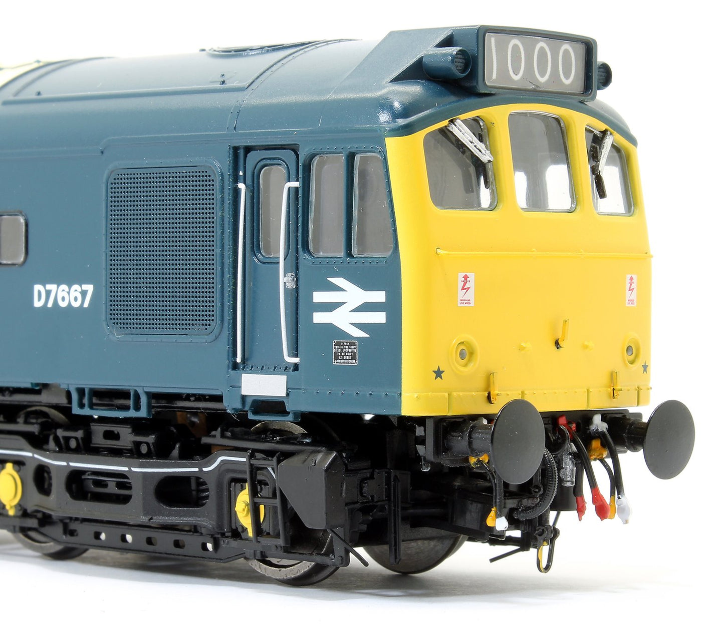 Class 25/3  D7667 BR Rail Blue with full yellow ensue (twin double arrows - 1000th loco built at Derby Works) Diesel Locomotive