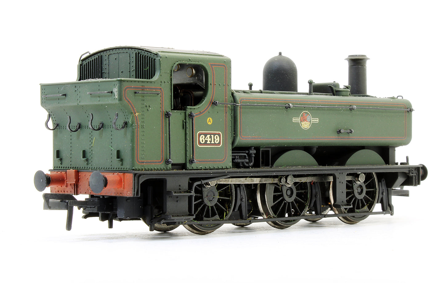 Pre-owned Class 64XX 6419 BR Lined Green Late Crest Steam Locomotive (Weathered)