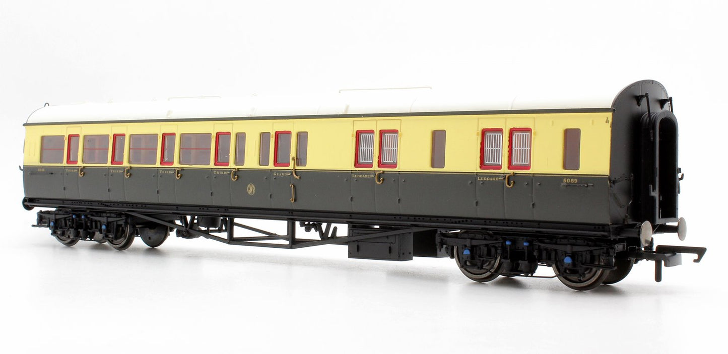 GWR Collett Coach Corridor Brake Third Class RH '5089', Chocolate & Cream