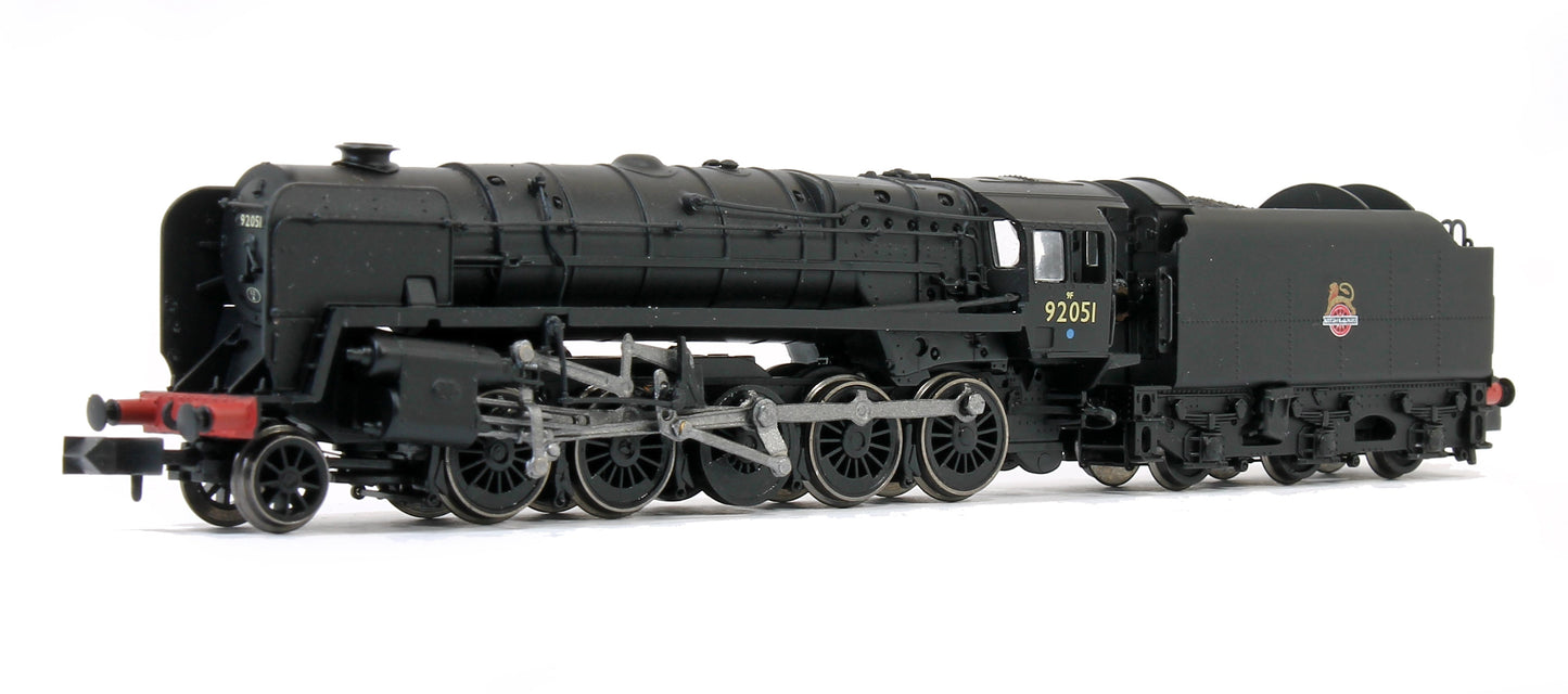 Pre-Owned Class 9F 92051 BR Unlined Black Early Crest Steam Locomotive