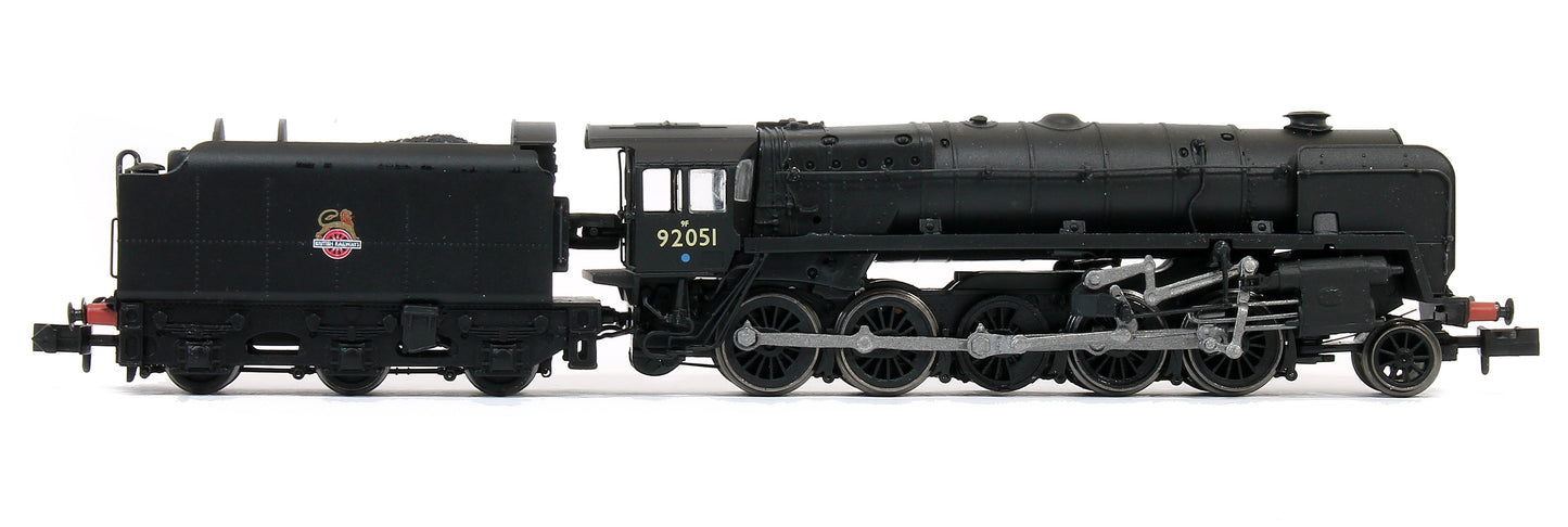 Pre-Owned Class 9F 92051 BR Unlined Black Early Crest Steam Locomotive