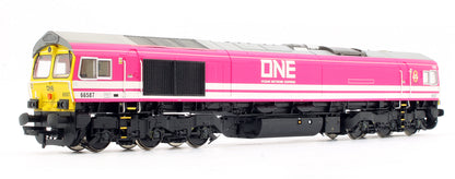 Pre-Owned H4-66-037 Class 66587 Freightliner / ONE Pink 'As One We Can' Diesel Locomotive
