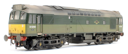 Class 25/3 - D5244 BR Two tone Green with small yellow panels (Weathered)