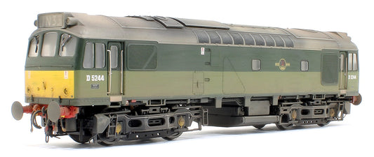 Class 25/3 - D5244 BR Two tone Green with small yellow panels (Weathered)