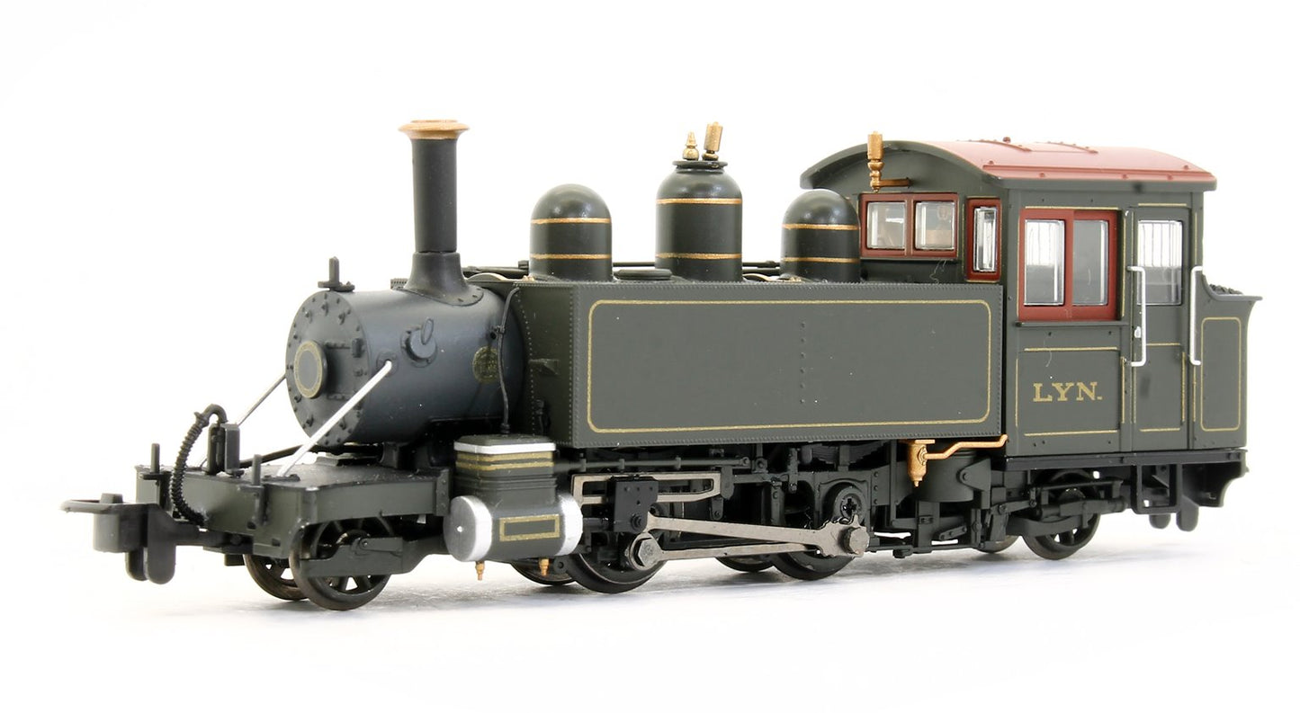 Lynton & Barnstaple Baldwin 2-4-2T L&BR dark olive green Lyn (pre-1906 original chimney)