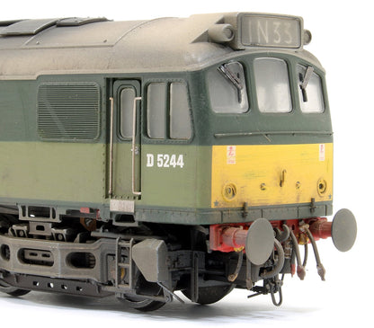 Class 25/3 - D5244 BR Two tone Green with small yellow panels Diesel Locomotive - Weathered