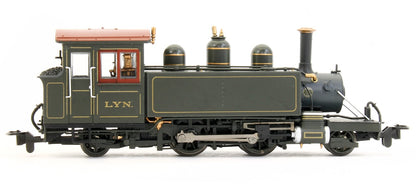 Lynton & Barnstaple Baldwin 2-4-2T L&BR dark olive green Lyn (pre-1906 original chimney)