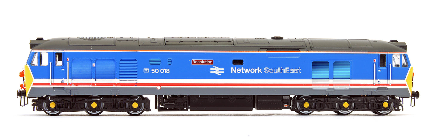 Pre-Owned Class 50 Resolution 50018 Late NSE Refurbished Diesel Locomotive - DCC Fitted