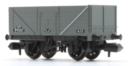 9ft 7 plank open wagon, BR, grey No.72521