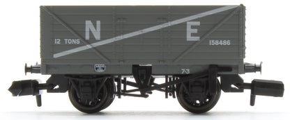 9ft 7 plank open wagon, NE, grey No.158486