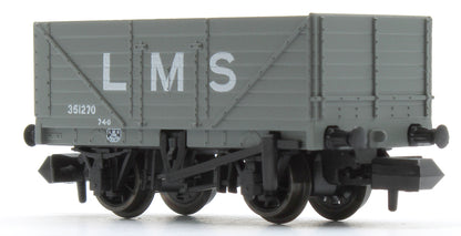 9ft 7 plank open wagon, LMS, grey No.351270