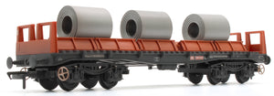 BR BAA Steel Carrier Wagon BR Railfreight Metals Sector - Weathered