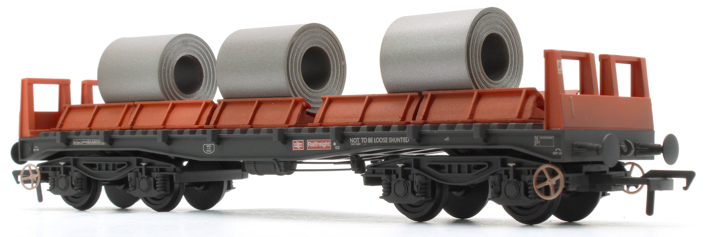 Pre-Owned BR BAA Steel Carrier Wagon BR Railfreight Metals Sector No.900172 - Weathered