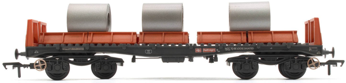 Pre-Owned BR BAA Steel Carrier Wagon BR Railfreight Metals Sector No.900172 - Weathered