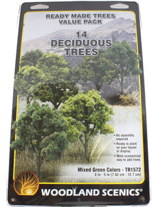 Green Deciduous 3 - 5 inch (Pack of 14)