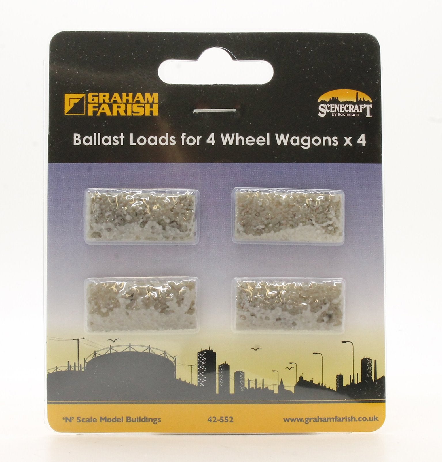 Ballast Loads for 4 Wheel Wagons (x4)