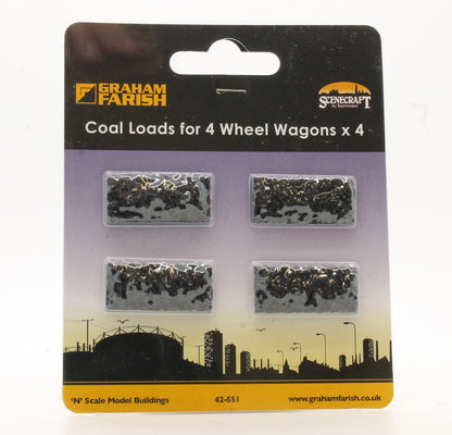 Coal Loads for 4 Wheel Wagons (x4)